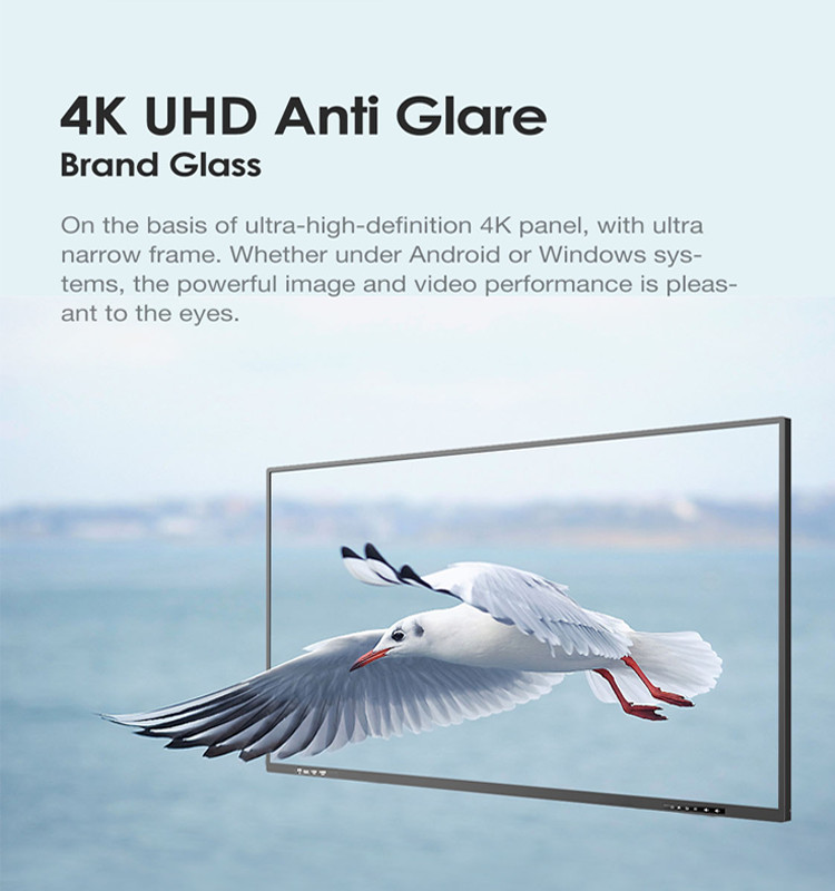 55 Inch Ingscreen Flat Interactive Panel All In One Interactive Panel For Meeting