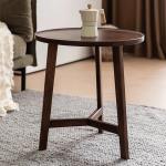 Oak Veneer Central Round Coffee Table Set Table Natural Wood Top Solid Wood Legs