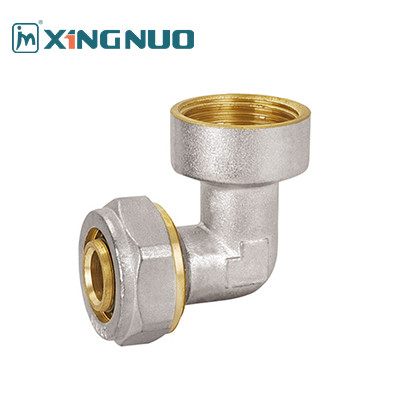 NSF 61 Certified Brass Female Elbow Fittings PEX Fitting 16-32MM Female Thread Elbow PEX Compression Fitting