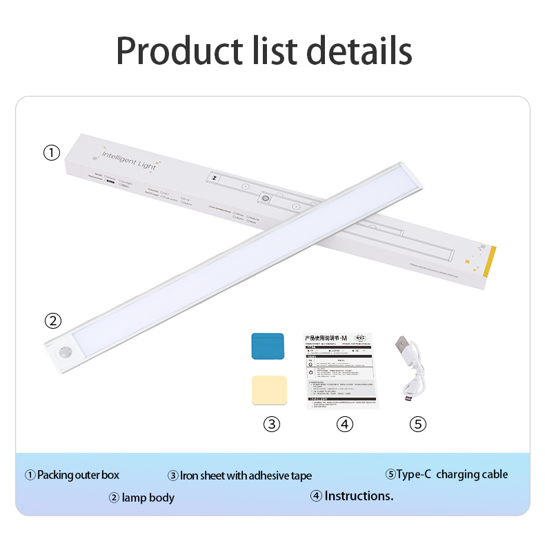 Stick-anywhere 3.7V Modern 80 Indoor Motion Sensor Led Lights with DC5V Input Voltage