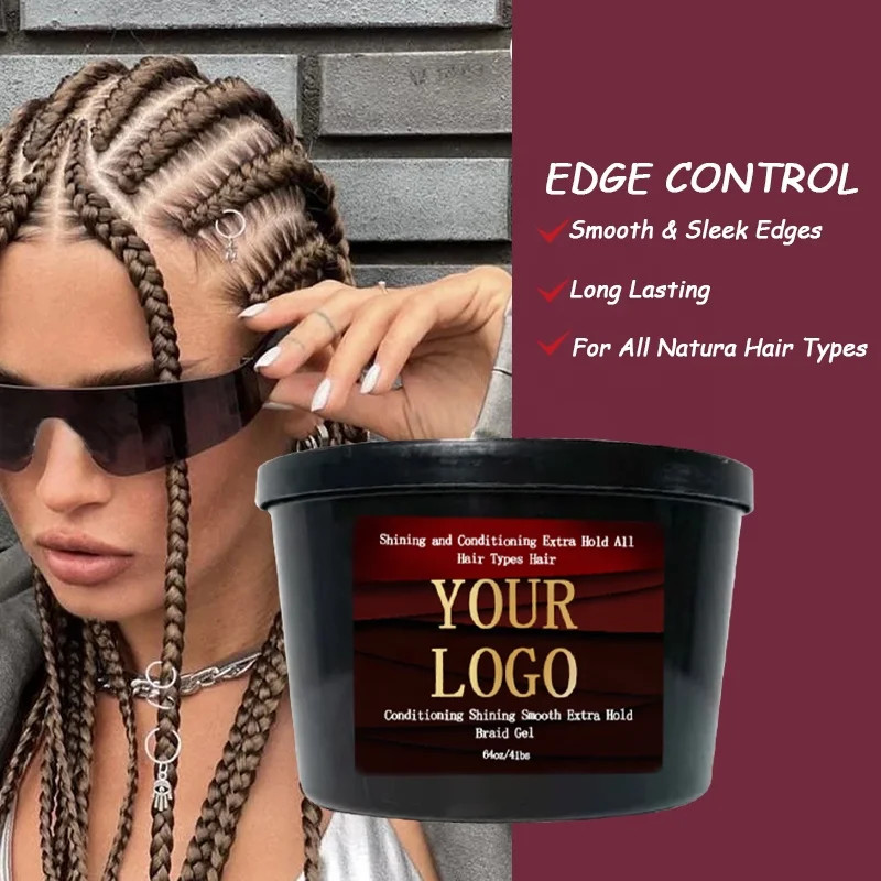 3 in 1 Braid and Edge Ultra Extreme Hold for Hair Conditioning Shining Fast Dry Locking Locs Twists Braids Fixer Non Greasy Gel