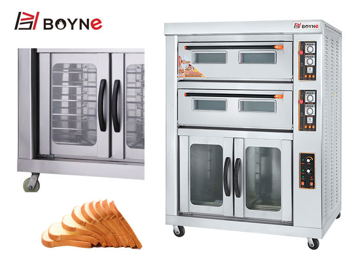 Commercial Baking Two Layer Four Trays Oven with Proofer 220v