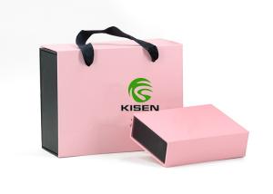 China Pink Packaging Cardboard Jewelry Gift Boxes Foldable Slidable For Garment wholesale
