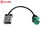 RP1226 Gray 14 Pin Male To Green Type 2 SAE Deutsch 9 Pin J1939 Female Truck