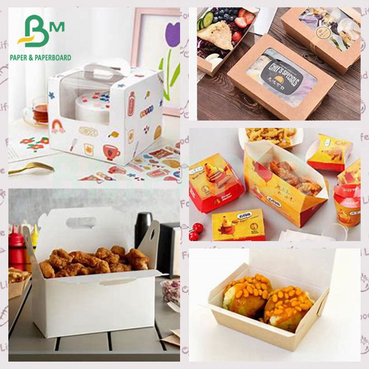 Recyclable 325gsm Smooth White Food Container GC1 Paper Board