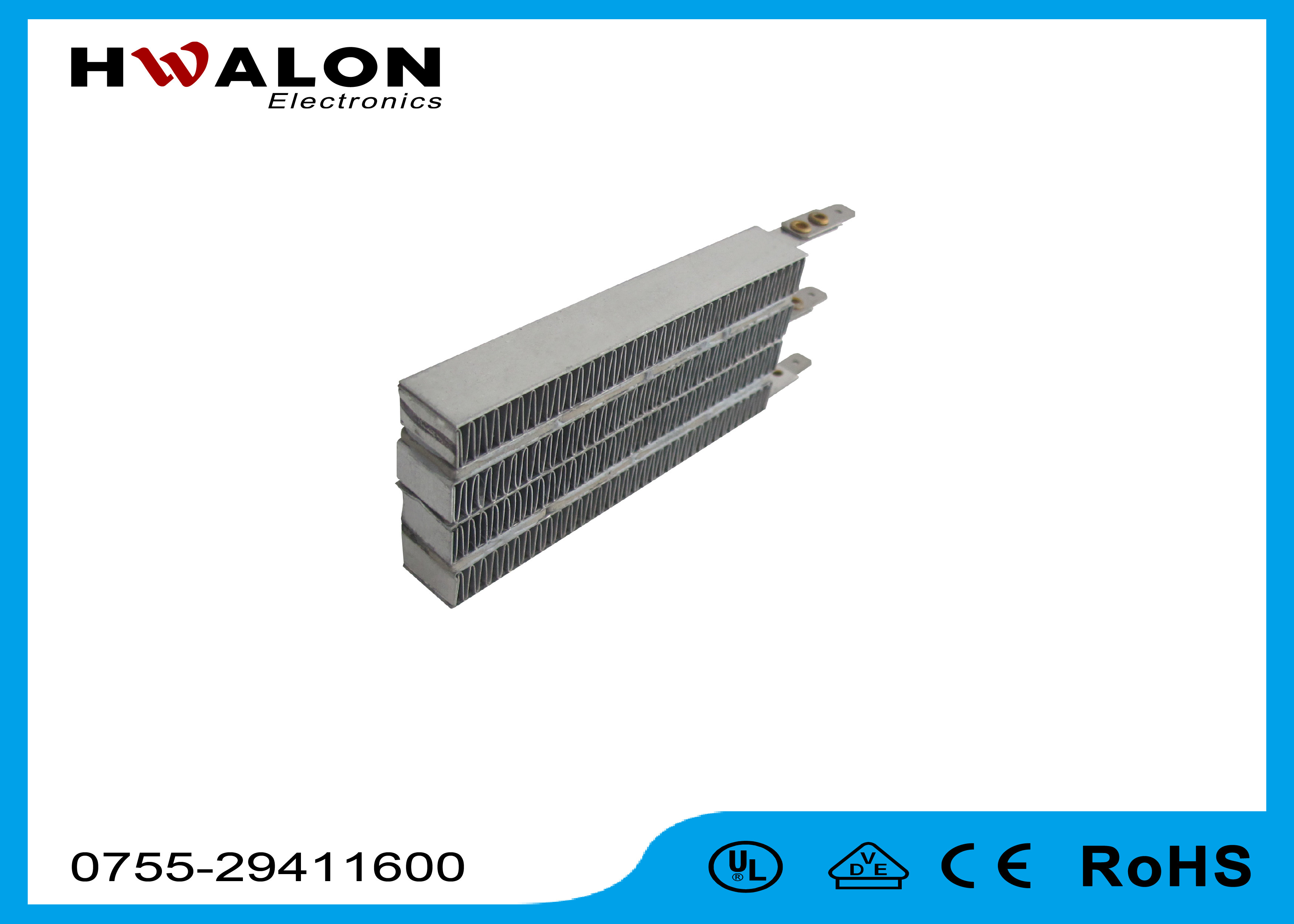 Professional Energy Efficient Electric PTC Heater , PTC Ceramic Heating Element