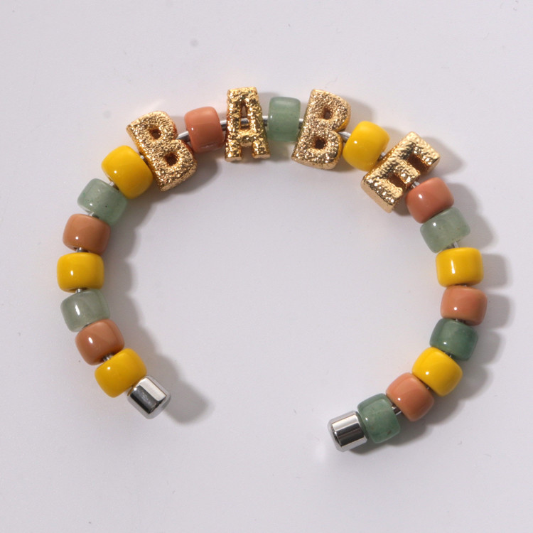 18.5cm Handmade Beaded Bangles , 30g brown Tiger Eye Bangle