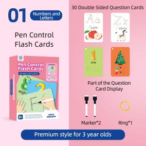 China Panda Juniors Math Alphabet Flash Cards With Pen Game wholesale