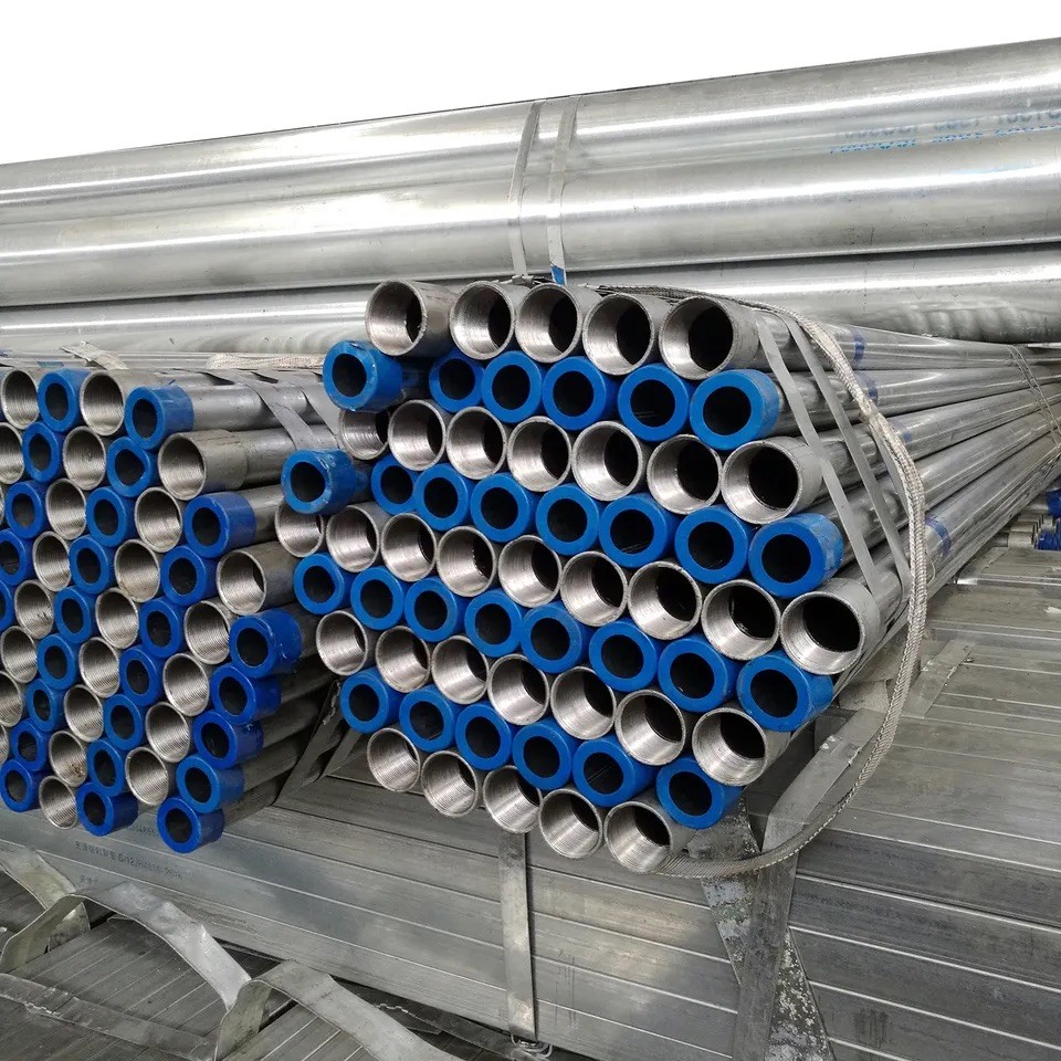 Round 50mm Galvanized Steel Pipe Thick Wall Large For Oil And Gas Pipelines