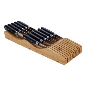 China Bamboo In-drawer Knife Block Storage Organizer Holder wholesale