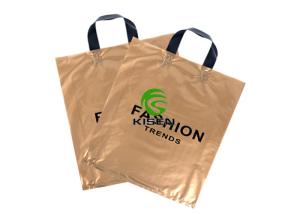 China Brown Strong Polythene Bagswith Handle Durable Polyethylene Retail Carrier Bags wholesale