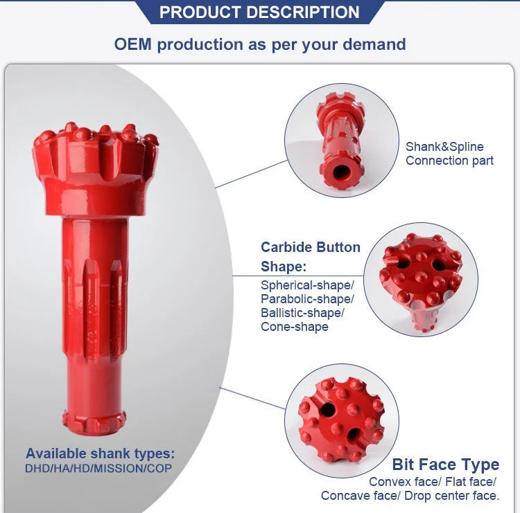 High Efficiency Rig Drill Bit High Air Pressure Drilling Bits For Mine Water Well