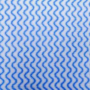 China 30cm Blue Wave Printed Spunlace Nonwoven For Food Service wholesale