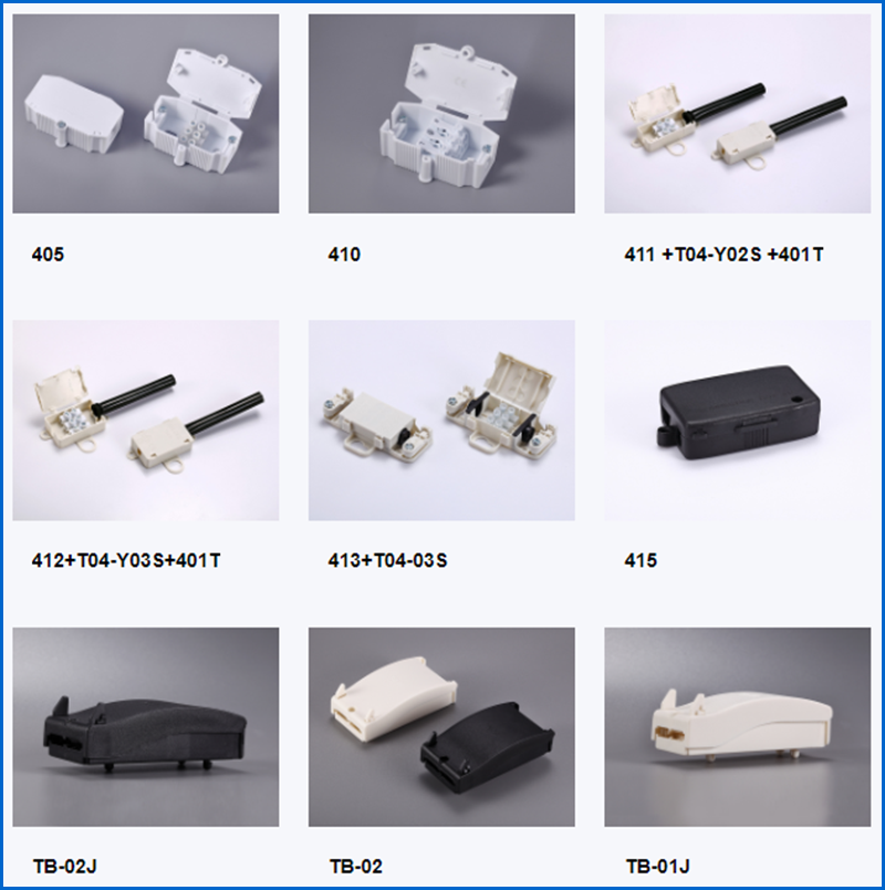 Class II Protection Cable Connection Junction Box With 4 Pole Cable Connector for LED Lighting
