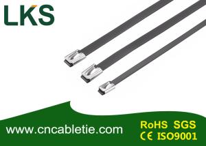China Pvc coated ball-lock stainless steel cable tie. wholesale