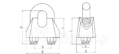 Stainless Steel Galv Malleable Wire Rope Clips Type B Ideal For Automotive