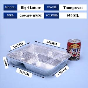 China Manufacture by Ourself and Good Quality Disposable Square Aluminum Foil Lunch Box High Temperature Resistant wholesale