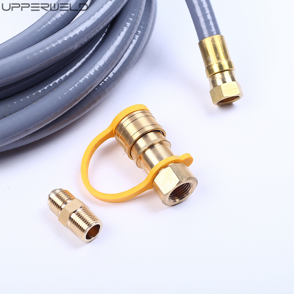 5/8"/1/8'/1/4' Connect Size 10/12/24 Feet Natural Gas Hose for Grill Fireplace Heater