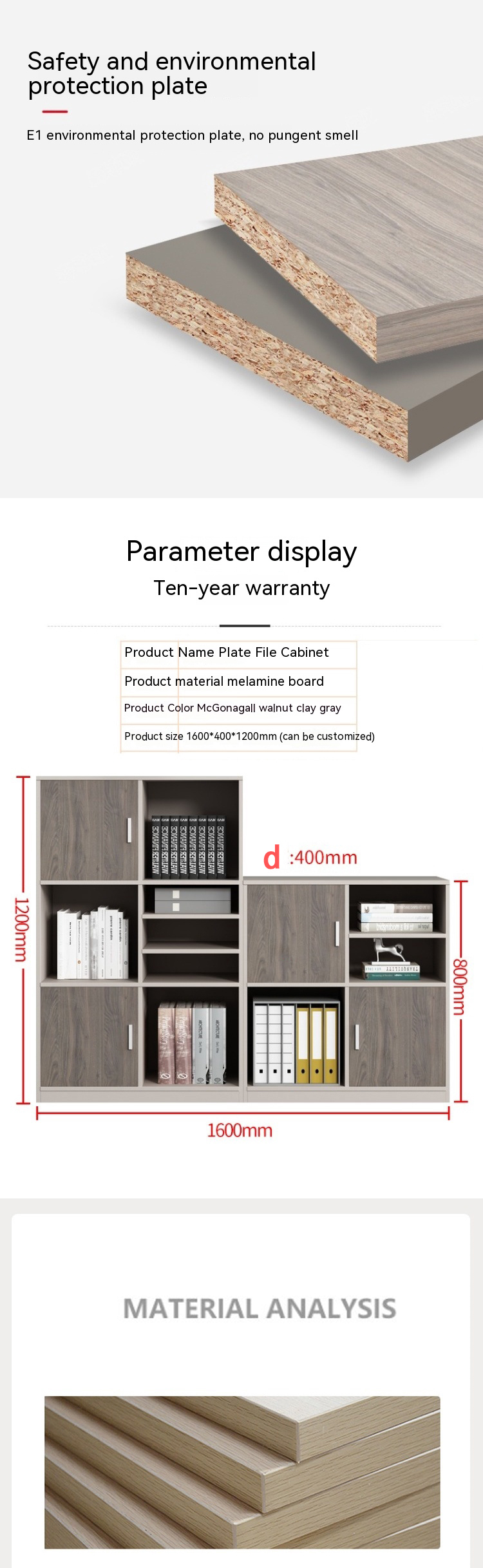 Mail Packing Office Tea Floor Cabinet for Simple File Storage and Retrieval