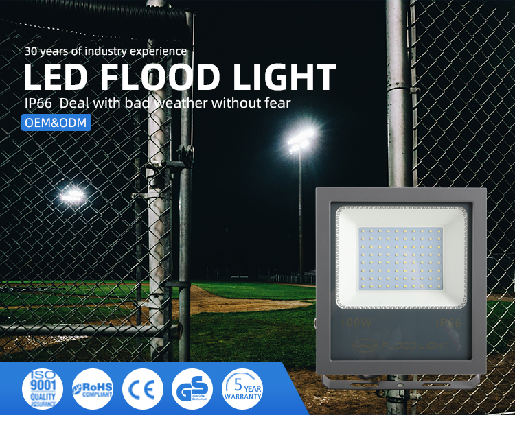 LED Flood Light for Portable Roadside Emergency Lighting and Charging -30C to 50