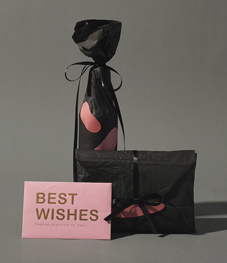 Paper Wedding Candy Gift Bag With Pink Ribbon Handle