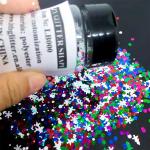 Square Heart Star Moon Flowers Leaves Crafted Glass Silk Holiday Nails High