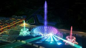 China Self Designed Outdoor Laser Light Show With Music Dancing Water Fountain wholesale