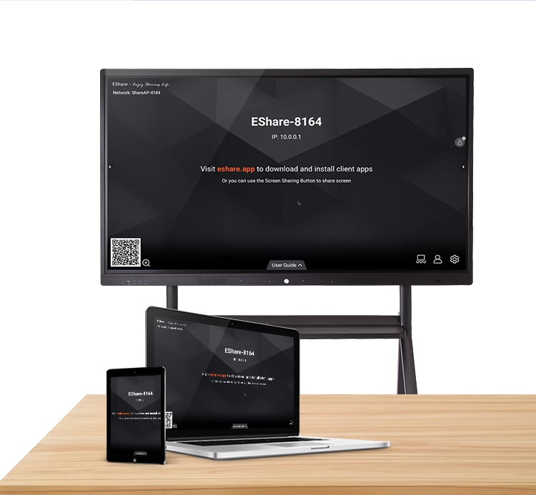 Business 65 Inch Touch Screen , Infrared Interactive Flat Panel Display