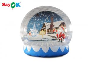 China PVC Giant 3m Inflatable Christmas Snow Globe With Background Printing on sale