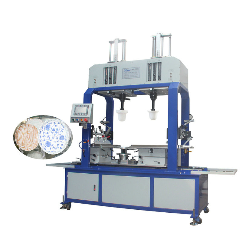 Ceramic Tableware 2 Color Pad Printer 400P/H PLC touch screen control