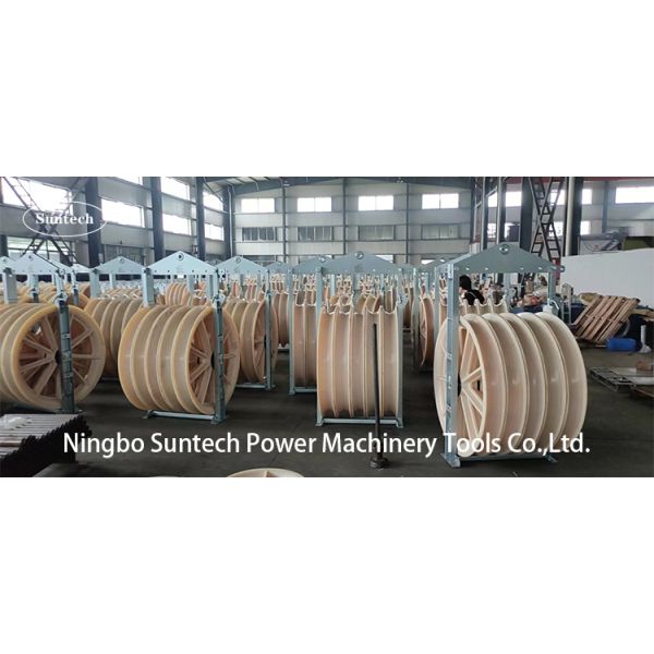 Transmission Nylon Wheel Bundled Conductor Stringing Blocks Pulley