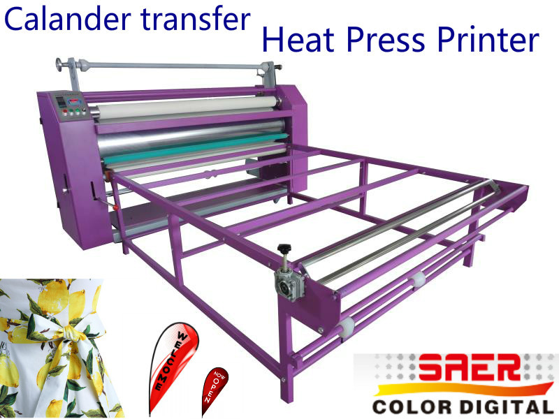 Flatbed Textile Calender Machine Heat Press Machine With 1800 Kg Weight