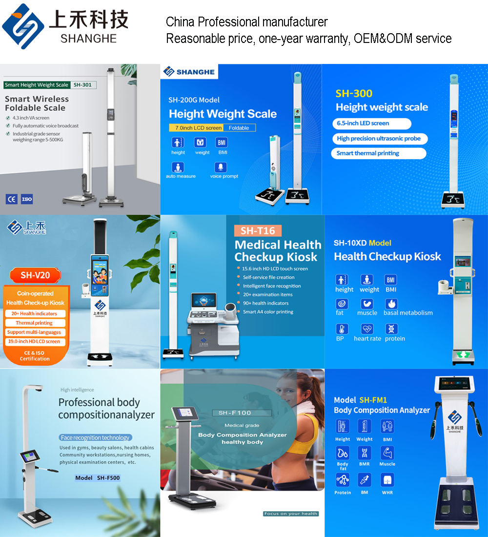 Medical Digital Scale 500kg Standing Weight and Height Measurement Machine with Printing