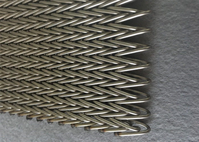 Conveying Biscuits Stainless Steel Wire Conveyor Belt With Long Working Time