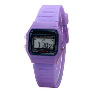 China 36mm OEM Purple Silicone Watch 24cm Quartz Japan Movt Womens Watch wholesale