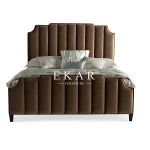 China Tall Leather Headboard King Size Beds wholesale