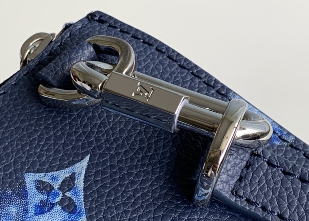 Square Women'S Genuine Leather Crossbody Bags , 18cm Blue Crossbody Handbag