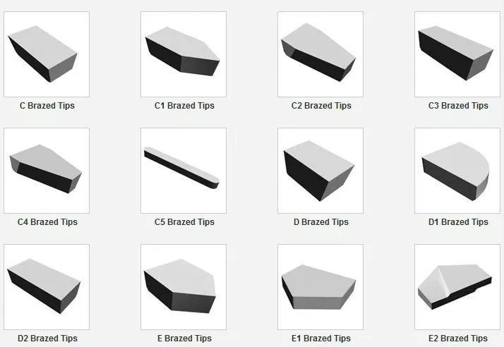 Grade YG6 Blank Brazed Tungsten Carbide Tip , Sintering Brazed Tips