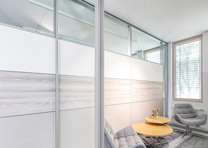 demountable aluminum tempered single glass partition wall office furniture partition