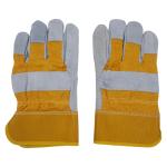 Safety Working Leather Gloves Washable Yellow Split Cowhide Work Gloves