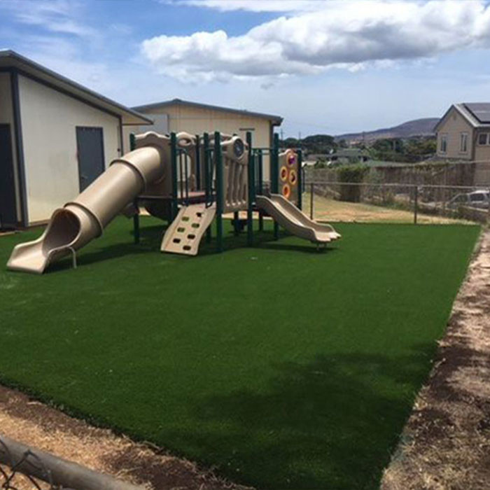 Non Toxic Playground Artificial Grass 45mm Pile Height Environmental-Friendly Fake Turf With Low Maintenance