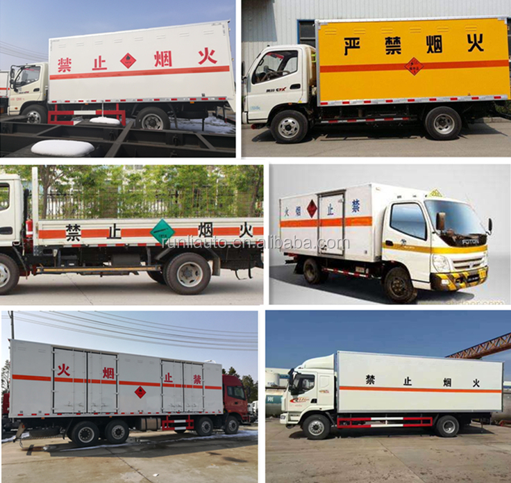 Manual Transmission Foton 4X2 Van Cargo Dry Box Truck 80km/H 115kw 160HP