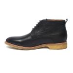 Black Lace Up Fashionable Mens Genuine Leather Boot