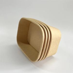 China Water Resisting 1000ml Rectangular Take Away Box Cardboard Food Bowls wholesale
