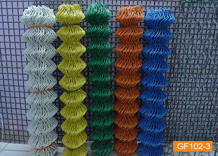 PVC Coated Diamond Mesh 8 Ft Cyclone Fence 50*50mm