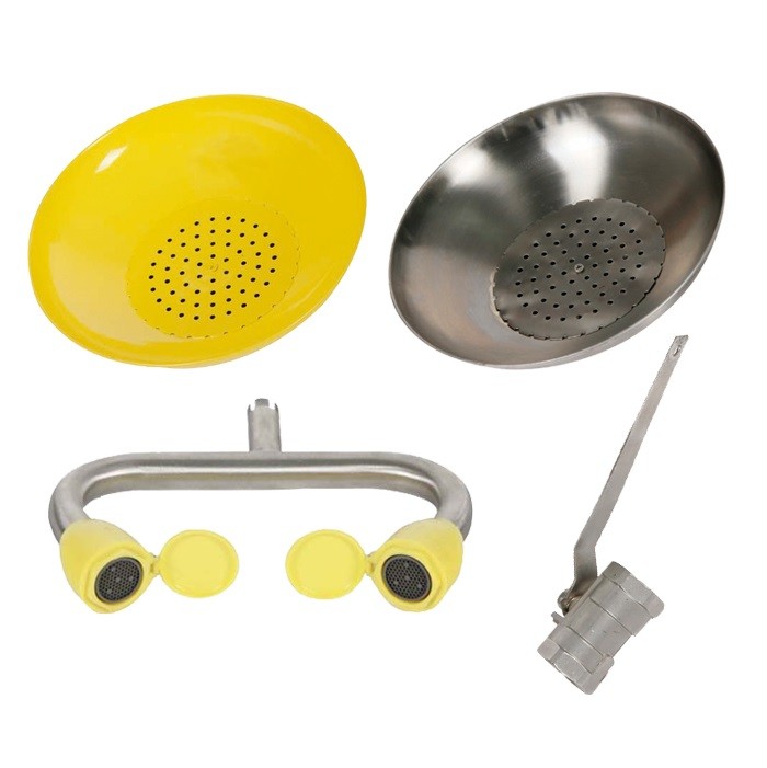 INDUSTRIAL SAFETY SHOWER Stainless steel Wall mounted emergency eyewash station