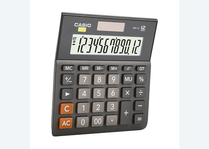 For Authentic Casio Casio MH-12 Wide body 12 figure solar large size Business daily office