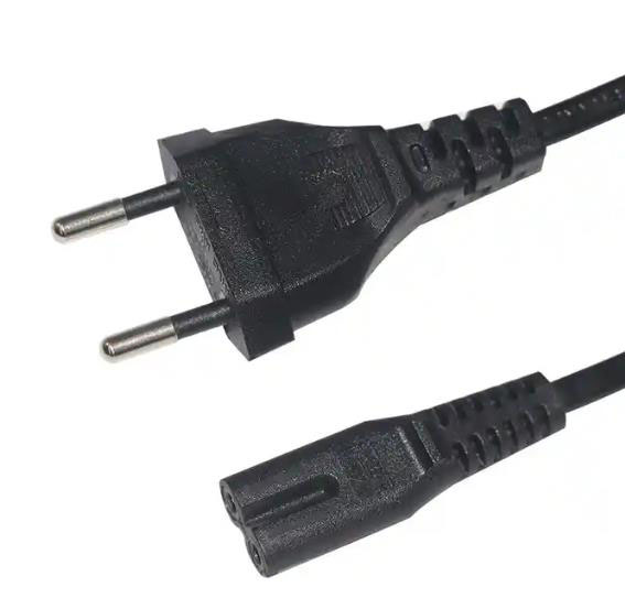 Flexible EU AC Power Cords Lightweight Electric Extension Cord 2 Pin