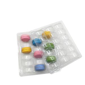 China Clear PVC/PET 18 pack macaron tray blister tray and lid which can snap together tightly wholesale
