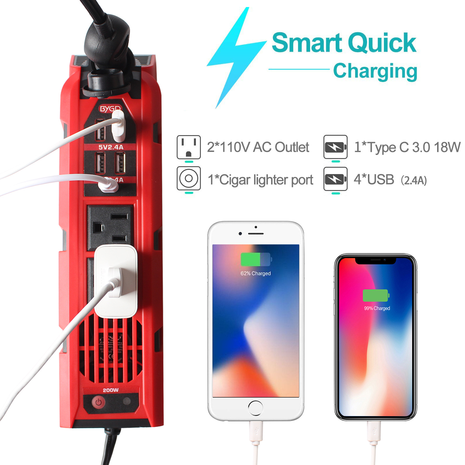 Smart Car 120Volt Car Inverter To 150W Dc 12V To Ac 220V New Power Inverter Vehic Car Inverter